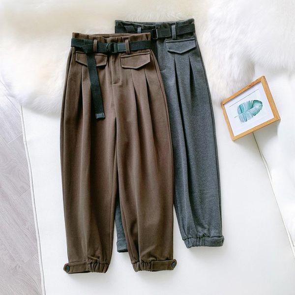 gigogou woolen women cargo pants high waist loose slouchy pockets boyfriend pants casual ladies belt harem trousers winter, Black;white
gigogou woolen women cargo pants high waist loose slouchy pockets boyfriend pants casual ladies belt harem trousers winter, Black;white