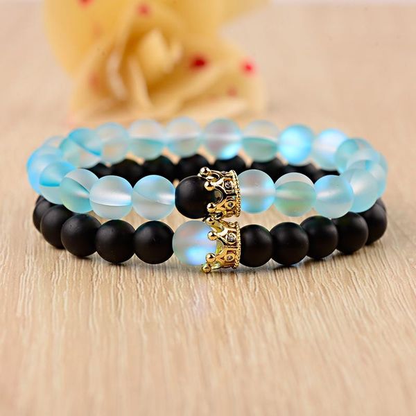 oiquei 2pcs/set cz crown couples distance bracelet mystic aura quartz natural stone beads friendship bracelet jewelry bijoux, Black
oiquei 2pcs/set cz crown couples distance bracelet mystic aura quartz natural stone beads friendship bracelet jewelry bijoux, Black