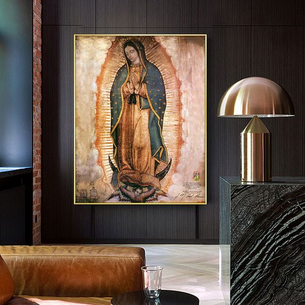 guadalupe lady oil painting on canvas famous prints and poster cuadros wall art picture for living room home decoration
guadalupe lady oil painting on canvas famous prints and poster cuadros wall art picture for living room home decoration
