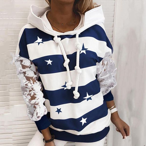 autumn winter lace patchwork hooded hoodies striped star print casual long sleeve women pullover hoodie ladies hoody sweatshirt, Black
autumn winter lace patchwork hooded hoodies striped star print casual long sleeve women pullover hoodie ladies hoody sweatshirt, Black