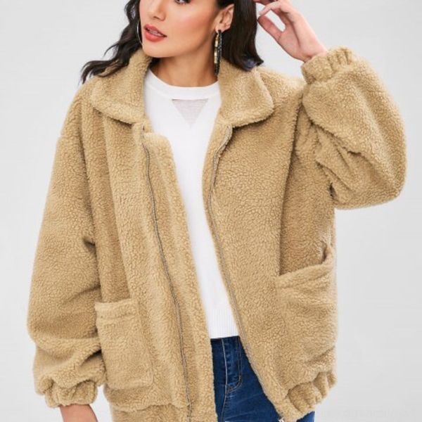 qvhdr long sleeve zipper plush jacket coat solid color women's sweater pockets coat 9236 sweater sweater with kzste, Black
qvhdr long sleeve zipper plush jacket coat solid color women's sweater pockets coat 9236 sweater sweater with kzste, Black