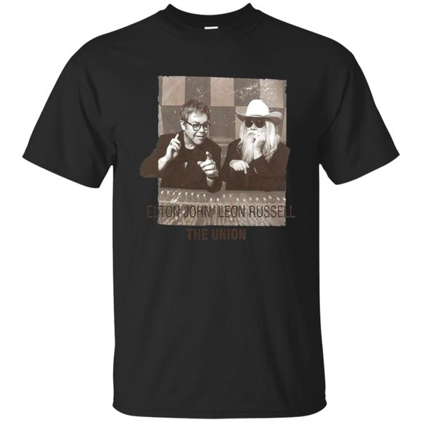 elton john & leon russel - the union t-shirt black navy short tee men sport hooded sweatshirt hoodie
