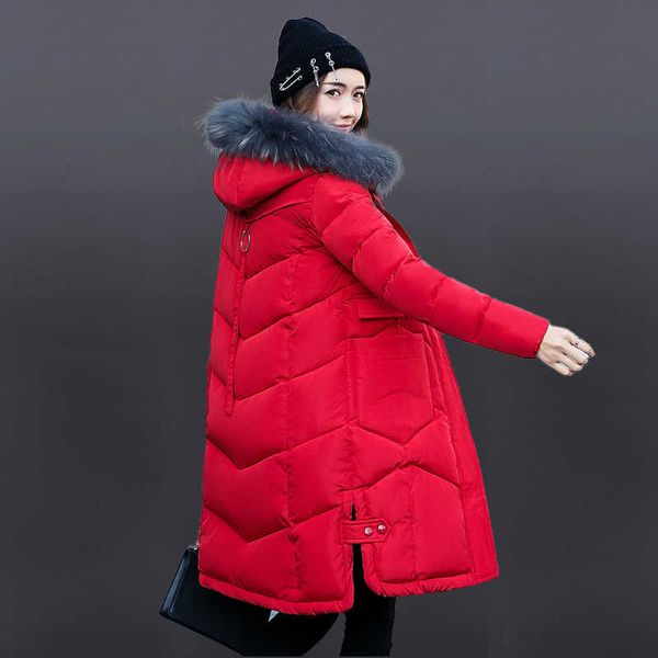 women's down parkas winter jacket big fur thick slim coat fashion zipper hooded female long outerwear, Black
women's down parkas winter jacket big fur thick slim coat fashion zipper hooded female long outerwear, Black