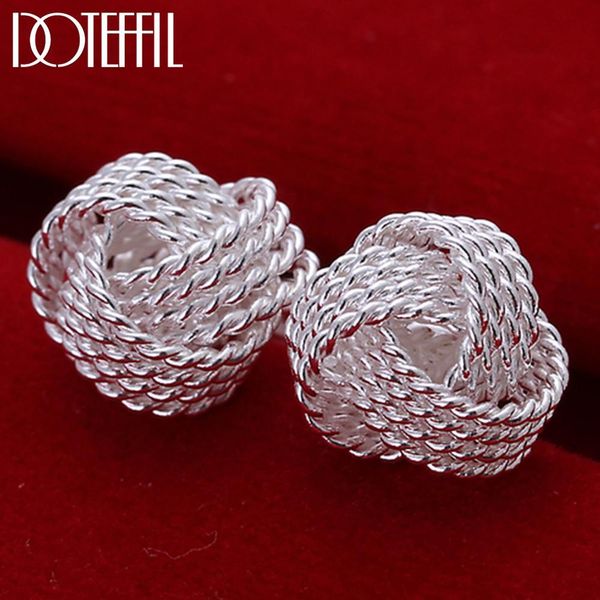 doteffil 100% real 925 sterling silver elegant soft winding stud earrings for women wedding engagement jewelry q1219, Golden;silver
doteffil 100% real 925 sterling silver elegant soft winding stud earrings for women wedding engagement jewelry q1219, Golden;silver