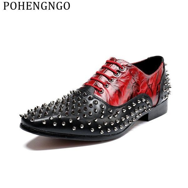 2020 new punk style men rivet shoes genuine leather business men dress party social sapato wedding oxford flats zapatos, Black
2020 new punk style men rivet shoes genuine leather business men dress party social sapato wedding oxford flats zapatos, Black