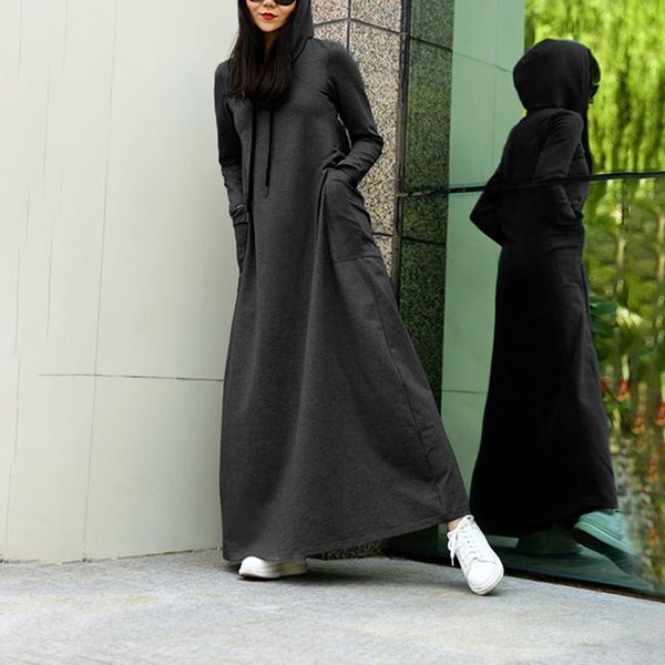 2020 zanzea women maxi hooded dress ladies loose sweatshirt autumn long sleeve pullover oversize 5xl casual solid vestidos robe, Black;gray
2020 zanzea women maxi hooded dress ladies loose sweatshirt autumn long sleeve pullover oversize 5xl casual solid vestidos robe, Black;gray