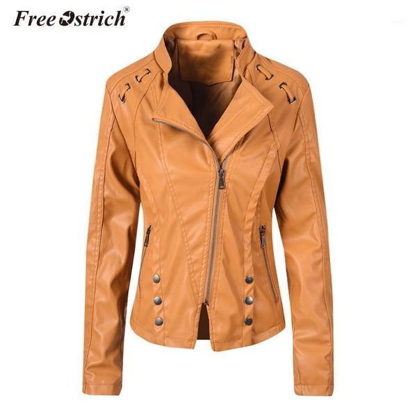 ostrich jacket woman 2020 female jacket solid long sleeve turn-down collar pu leather women coat clothes n301, Black;brown
ostrich jacket woman 2020 female jacket solid long sleeve turn-down collar pu leather women coat clothes n301, Black;brown