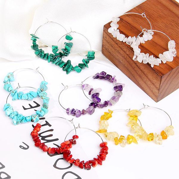 round earrings women jewelry drop earrings natural gem stone gravel chip geometry crystal dangle earring hanging gifts, Silver
round earrings women jewelry drop earrings natural gem stone gravel chip geometry crystal dangle earring hanging gifts, Silver