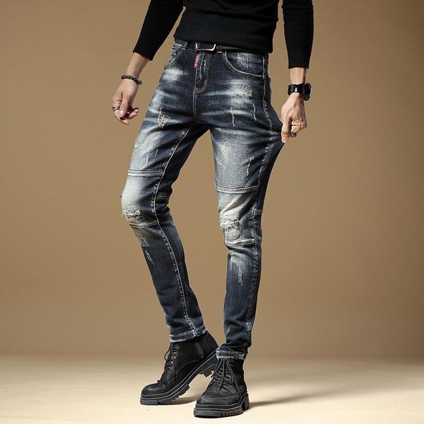 new men's jeans slim elastic brand fashion autumn trousers classic style jeans denim pants male pants, Blue
new men's jeans slim elastic brand fashion autumn trousers classic style jeans denim pants male pants, Blue