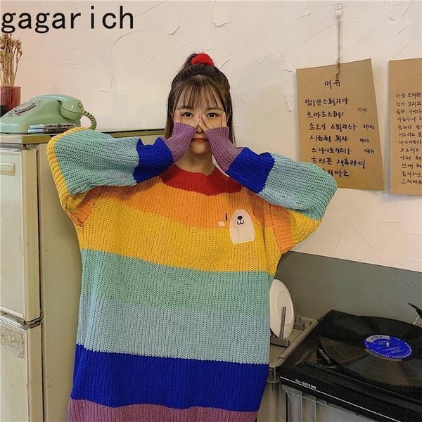 gagarich women sweater lovely embroidered rainbow stripe female autumn loose korean style student versatile pullover fashion1, White;black
gagarich women sweater lovely embroidered rainbow stripe female autumn loose korean style student versatile pullover fashion1, White;black