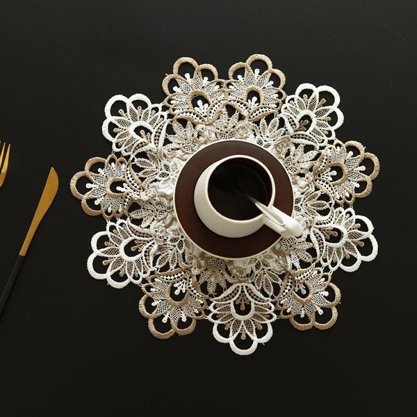 mats & pads european brocade fabric water soluble lace trim round tablecloth center hollow luxury coffee christmas wedding placemat
mats & pads european brocade fabric water soluble lace trim round tablecloth center hollow luxury coffee christmas wedding placemat