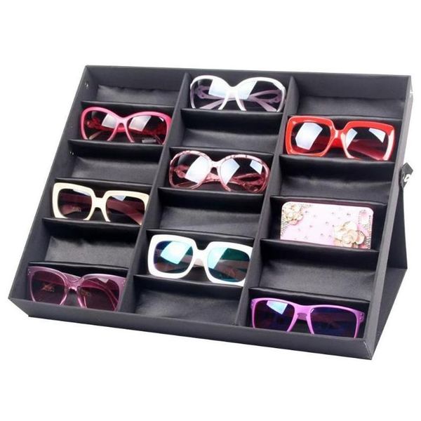 18 grid sunglasses storage box organizer glasses display case stand holder eyewear eyeglasses box sunglasses case mx200810 snncb, Black
18 grid sunglasses storage box organizer glasses display case stand holder eyewear eyeglasses box sunglasses case mx200810 snncb, Black
