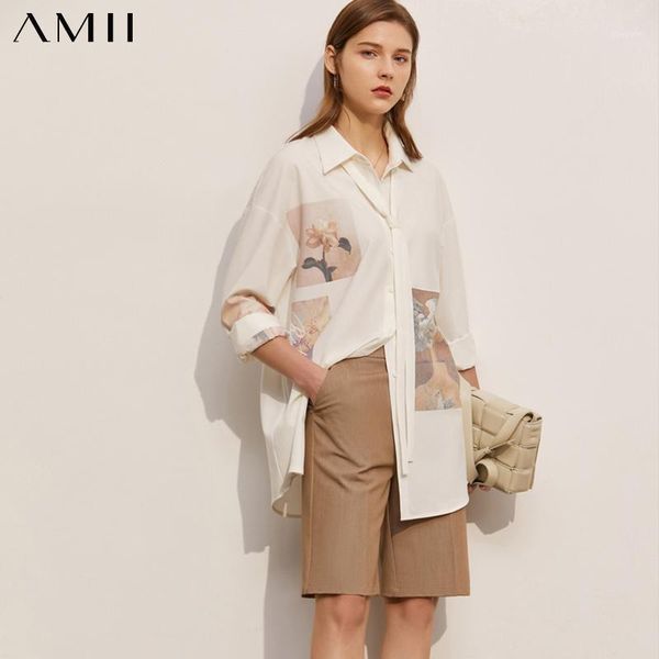amii minimalism spring summer women's shirt causal vintage printed lapel single-breasted loose female shirt 121700231, White
amii minimalism spring summer women's shirt causal vintage printed lapel single-breasted loose female shirt 121700231, White