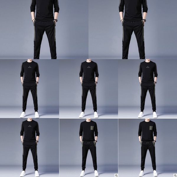 ggrqj men's leisure embroidery embroiderysuit spring and two thin round neck loose embroidery trend stitching casual long sleeve sports, Black
ggrqj men's leisure embroidery embroiderysuit spring and two thin round neck loose embroidery trend stitching casual long sleeve sports, Black