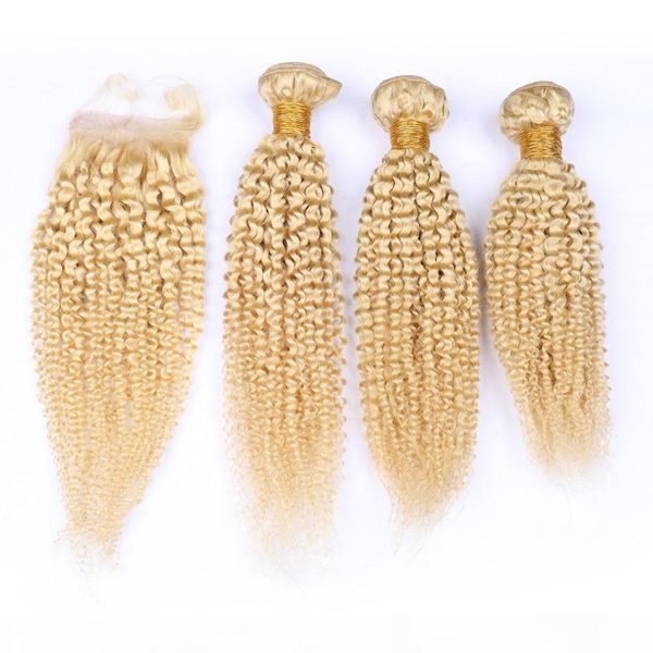 #613 blonde kinky curly 3bundles russian hair with closure 4pcs lot bleach blonde virgin human hair 4x4 lace front closure wth weaves, Black;brown
#613 blonde kinky curly 3bundles russian hair with closure 4pcs lot bleach blonde virgin human hair 4x4 lace front closure wth weaves, Black;brown