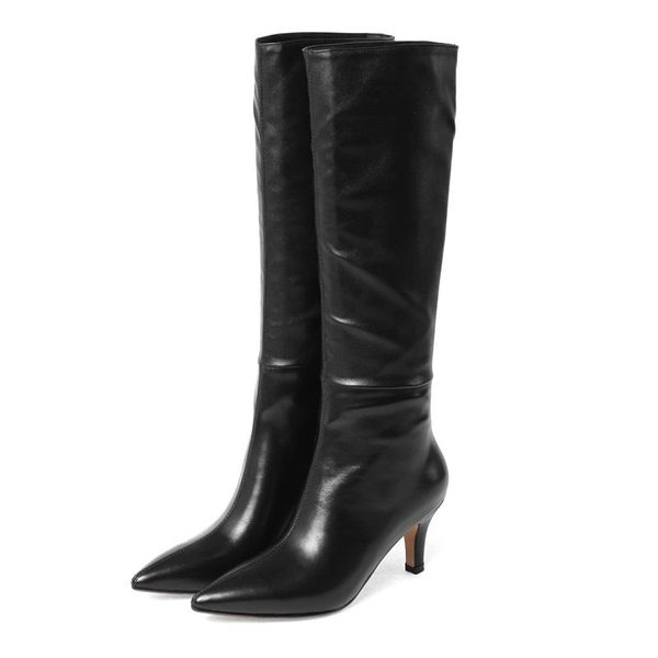 2021 genuine leather autumn winter boots shoes for women concise female high heels pumps party prom shoes woman size 39, Black
2021 genuine leather autumn winter boots shoes for women concise female high heels pumps party prom shoes woman size 39, Black