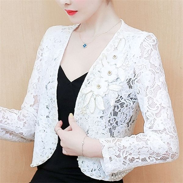 3xl 4xl plus size long sleeve black white beading hollow out lace jacket coat women short clothes d107 c1106, Black;brown
3xl 4xl plus size long sleeve black white beading hollow out lace jacket coat women short clothes d107 c1106, Black;brown