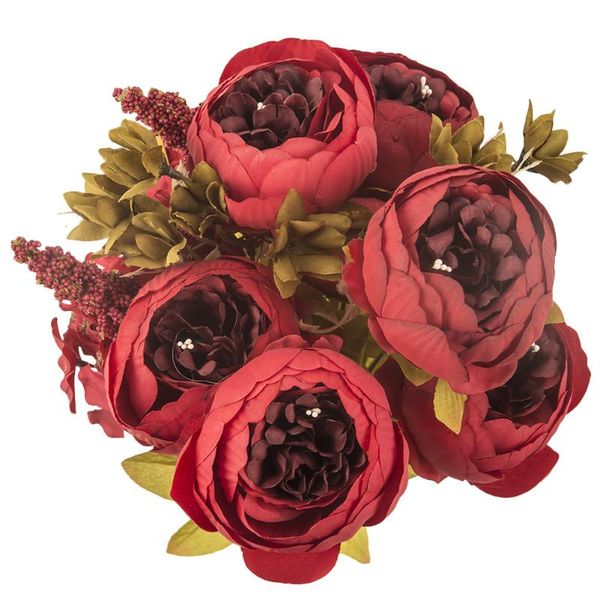 decorative flowers & wreaths 13 head/bouquet artificial silk flower european fall vivid rose peony fake leaf wedding home party decoration
decorative flowers & wreaths 13 head/bouquet artificial silk flower european fall vivid rose peony fake leaf wedding home party decoration
