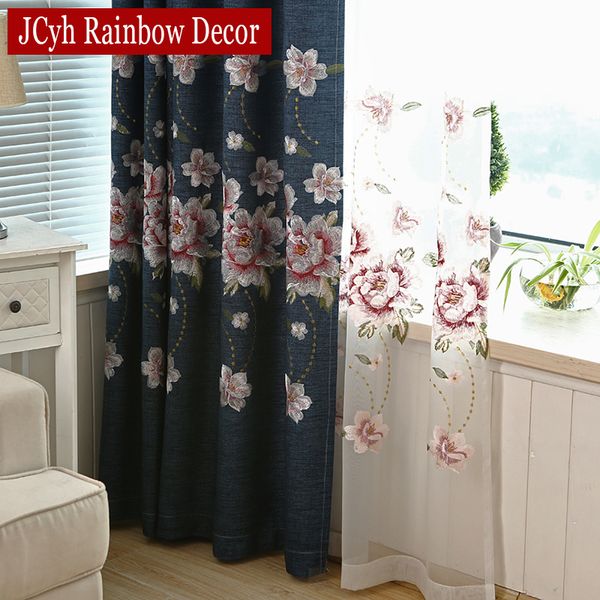 luxury flower embroidered blackout curtains for living room bedroom thick cortina window curtains tende shading drapes gordijnen
luxury flower embroidered blackout curtains for living room bedroom thick cortina window curtains tende shading drapes gordijnen