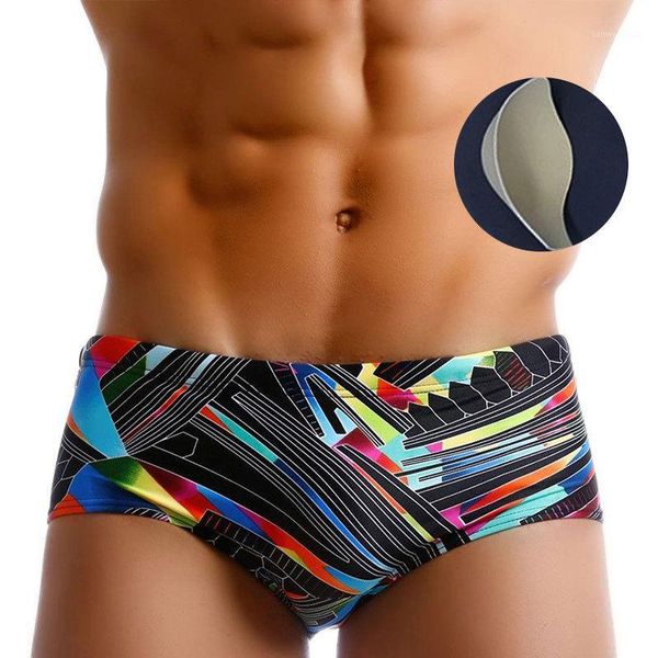 men's swimwear men style geometry color lines printed swimming belt cup look big trend /301
men's swimwear men style geometry color lines printed swimming belt cup look big trend /301