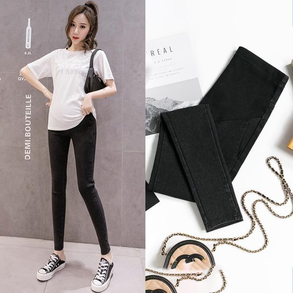 6335# maternity pants spring autumn maternity jeans belly support pants stretch elastic waist trousers, White
6335# maternity pants spring autumn maternity jeans belly support pants stretch elastic waist trousers, White