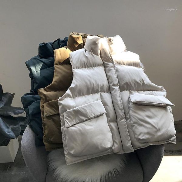 women's sleeveless down jacket korean version filled vest sleeveless loose chalecos para mujer simple solid color winter vest1, Black;white
women's sleeveless down jacket korean version filled vest sleeveless loose chalecos para mujer simple solid color winter vest1, Black;white