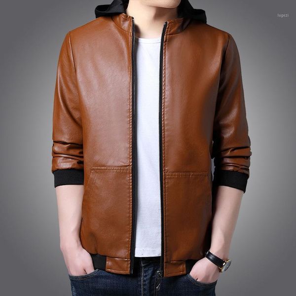 hoo 2021 men's autumn and winter hooded pu leather youth new casual stand collar leather jacket1, Black
hoo 2021 men's autumn and winter hooded pu leather youth new casual stand collar leather jacket1, Black