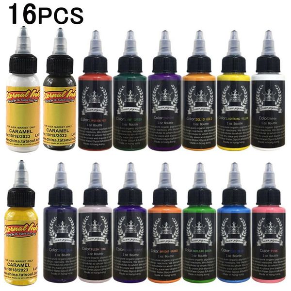 new 16pcs colors eternal tattoo ink set pigment bottle permanent makeup art 30ml /bottle for eyebrow eyeliner lip body makeup
new 16pcs colors eternal tattoo ink set pigment bottle permanent makeup art 30ml /bottle for eyebrow eyeliner lip body makeup
