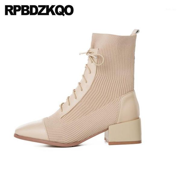 shoes brand women winter boots genuine leather big size lace up ladies fur chunky high heel ankle plus square toe 10 2020 knit1, Black
shoes brand women winter boots genuine leather big size lace up ladies fur chunky high heel ankle plus square toe 10 2020 knit1, Black