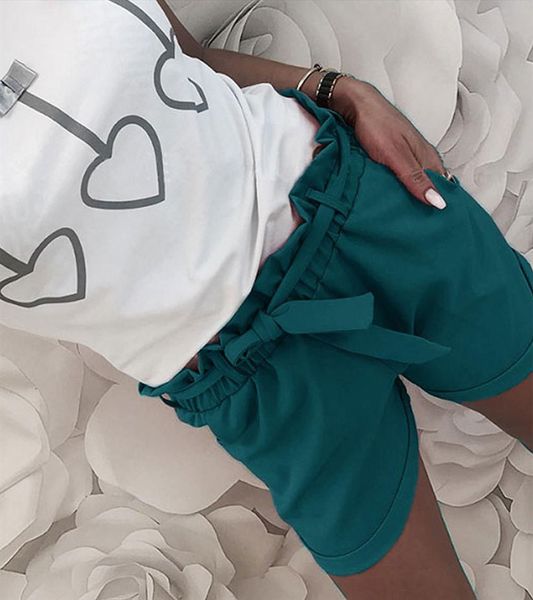casual summer bandage mid waist bottoms women shorts solid pleated chic ws9186r, White;black
casual summer bandage mid waist bottoms women shorts solid pleated chic ws9186r, White;black