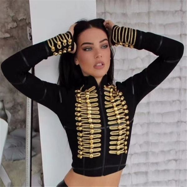 2020 new elegant bandage jacket golden button embellished long sleeves celebrity party elegant long sleeve bandage jacketx1016, Black;brown
2020 new elegant bandage jacket golden button embellished long sleeves celebrity party elegant long sleeve bandage jacketx1016, Black;brown