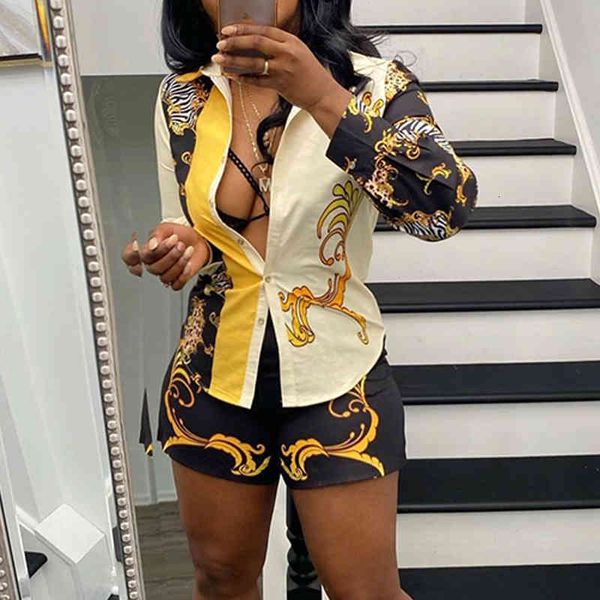 Women's Two Piece Pants Summer Vintage Shorts Suits Long Sleeve Button Down Shirts Blouse & Regular Set 210521 TCVC, White
Women's Two Piece Pants Summer Vintage Shorts Suits Long Sleeve Button Down Shirts Blouse & Regular Set 210521 TCVC, White