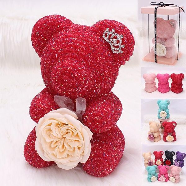 crystal diamond rose bear emulated flower creative immortal flower bear party romantic valentine's day birthday gift dropship/1
crystal diamond rose bear emulated flower creative immortal flower bear party romantic valentine's day birthday gift dropship/1