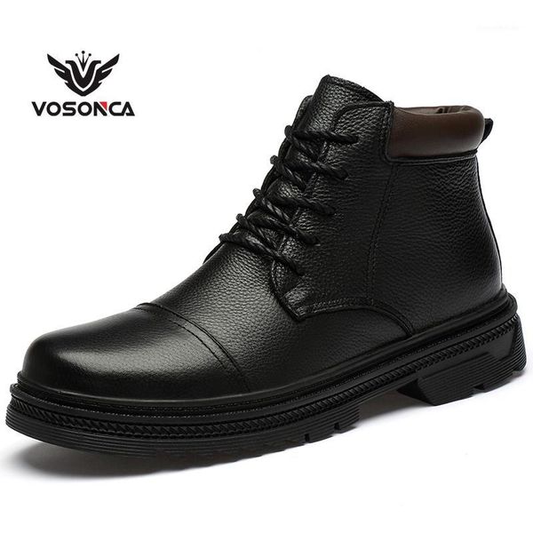 boots vosonca men cowhide vintage style shoes casual fashion high-cut plush keep warm shoes1, Black
boots vosonca men cowhide vintage style shoes casual fashion high-cut plush keep warm shoes1, Black