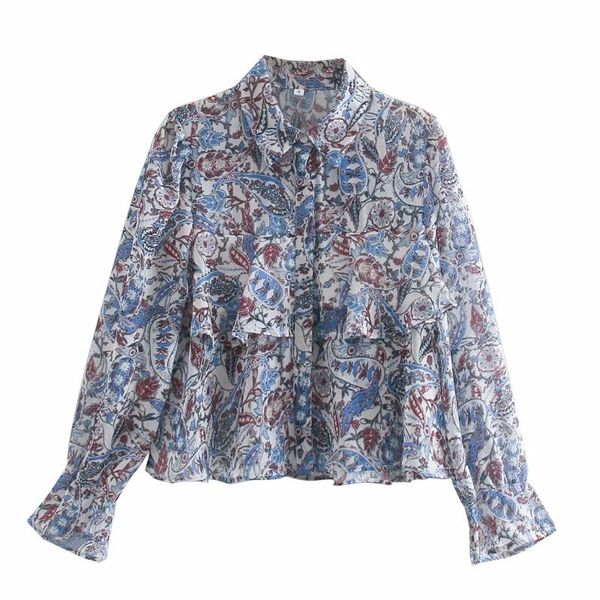 women paisley printing chiffon cascading ruffle shirt casual femme long sleeve blouse lady loose blusas s8113, White
women paisley printing chiffon cascading ruffle shirt casual femme long sleeve blouse lady loose blusas s8113, White