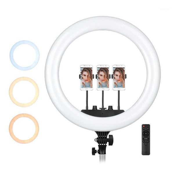 flash heads 18 inch led ring light pography lamp set bi-color 3200k-5600k stepless dimmable with 3 phone holders for portrait filming1
flash heads 18 inch led ring light pography lamp set bi-color 3200k-5600k stepless dimmable with 3 phone holders for portrait filming1