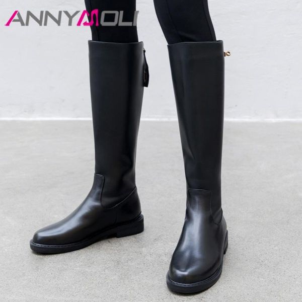 annymoli buckle genuine leather mid heel long boots women riding boots shoes chunky heels zipper knee high lady black 42
annymoli buckle genuine leather mid heel long boots women riding boots shoes chunky heels zipper knee high lady black 42