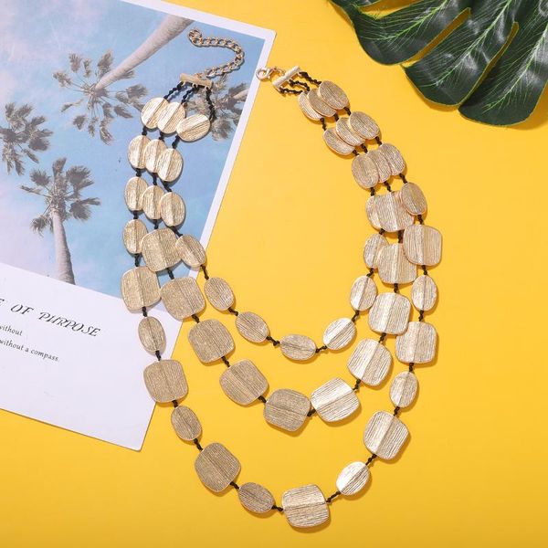 new fashion gold metal neckalce 2020 trendy luxury multi layer chokers necklace for women jewelrt statement necklace wholesale, Golden;silver
new fashion gold metal neckalce 2020 trendy luxury multi layer chokers necklace for women jewelrt statement necklace wholesale, Golden;silver