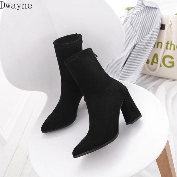 boots 2021 short women's autumn winter thick stretch high heel sharp middle british style shoes, Black
boots 2021 short women's autumn winter thick stretch high heel sharp middle british style shoes, Black