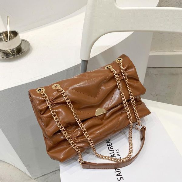 cross body fashion chain ruched women shoulder bags desiger handbags luxury pu leather crossbody bag lady small flap chic female purse 2021
cross body fashion chain ruched women shoulder bags desiger handbags luxury pu leather crossbody bag lady small flap chic female purse 2021