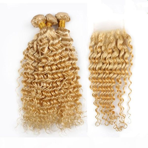 brazilian blonde virgin human hair wefts with closure deep wave wavy #613 blonde virgin hair weave bundles 3pcs with 4x4 front lace closure, Black;brown
brazilian blonde virgin human hair wefts with closure deep wave wavy #613 blonde virgin hair weave bundles 3pcs with 4x4 front lace closure, Black;brown