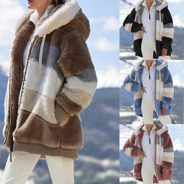 women faux fur coat elegant patchwork winter warm soft double breasted fur jacket fashion female plush overcoat 2020 #t2q, Black;brown
women faux fur coat elegant patchwork winter warm soft double breasted fur jacket fashion female plush overcoat 2020 #t2q, Black;brown
