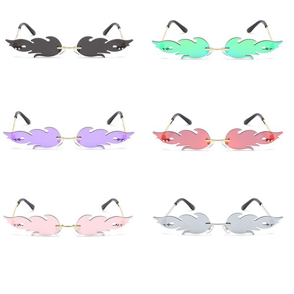 1pc fashion fire flame sunglasses women men brand design rimless wave eyewear luxury trending narrow sun glasses
1pc fashion fire flame sunglasses women men brand design rimless wave eyewear luxury trending narrow sun glasses