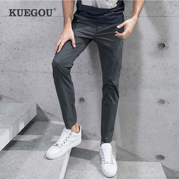 kuegou cotton spandex men's casual pants spring slim type straight slacks micro elastic casual pants summer kk-2397 lj201007, Black
kuegou cotton spandex men's casual pants spring slim type straight slacks micro elastic casual pants summer kk-2397 lj201007, Black