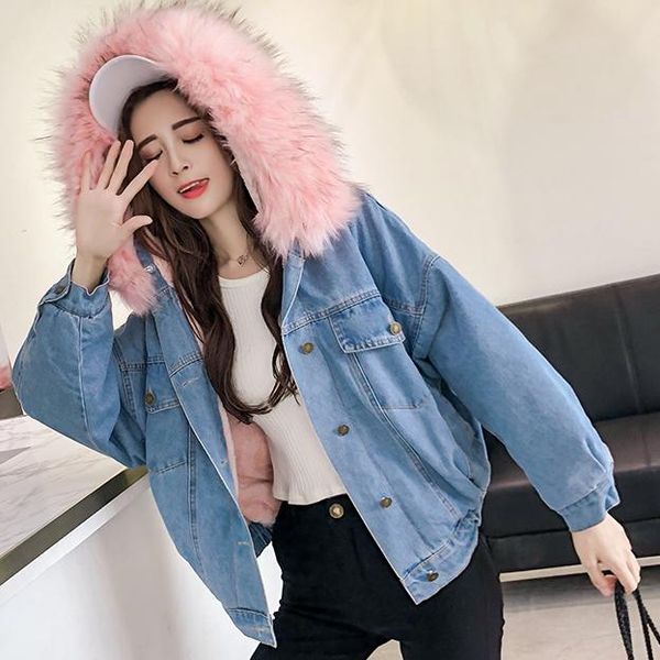 big faux fur collar winter jacket women batwing sleeve denim jackets wool liner jeans coat velvet warm jaqueta hoodies aq895, Black
big faux fur collar winter jacket women batwing sleeve denim jackets wool liner jeans coat velvet warm jaqueta hoodies aq895, Black