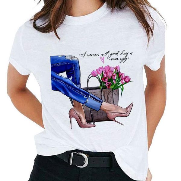 fashion high heels printed women t shirt tees clothing new summer t-shirt harajuku personality thin section tshirt female, White
fashion high heels printed women t shirt tees clothing new summer t-shirt harajuku personality thin section tshirt female, White