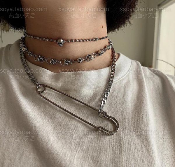 chains custom dark girl style exclusive original owner made super cool pin personality necklace, Silver
chains custom dark girl style exclusive original owner made super cool pin personality necklace, Silver
