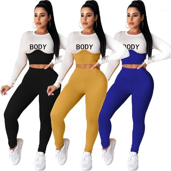 patchwork long sleeve t shirts and slim pencil pants autumn casual women two piece pants lettern pattern womens clothing sets 2pcs, White
patchwork long sleeve t shirts and slim pencil pants autumn casual women two piece pants lettern pattern womens clothing sets 2pcs, White