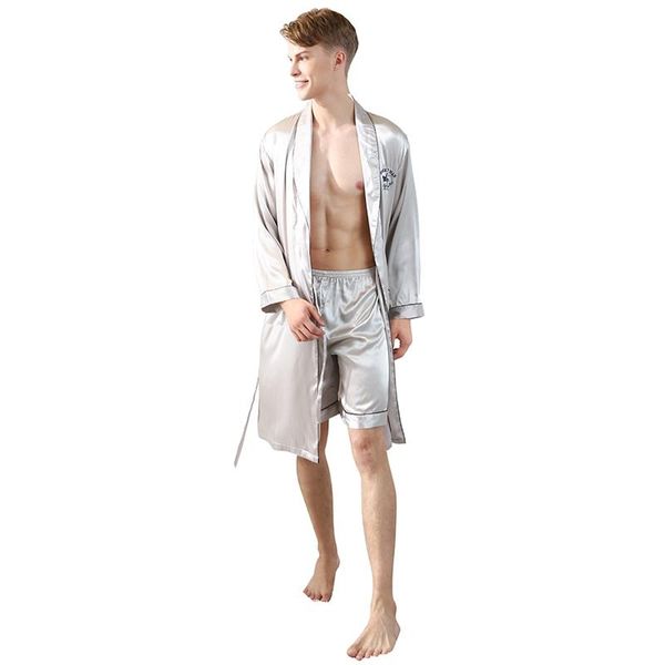 men's pajamas autumn and winter new styles classic short pure color silk men's casual loose homewear, Black;brown
men's pajamas autumn and winter new styles classic short pure color silk men's casual loose homewear, Black;brown