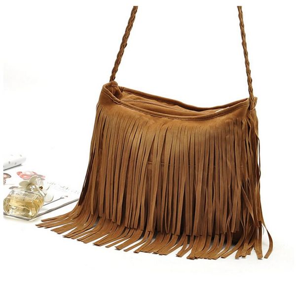 barhee casual faux suede women leather handbag shoulder handle bags fringes tassel messenger bag crossbody bags brown
barhee casual faux suede women leather handbag shoulder handle bags fringes tassel messenger bag crossbody bags brown